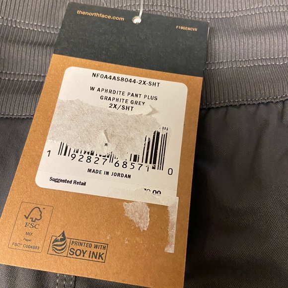 NWT! The North Face Aphrodite Women's Plus Size 2X Gray Athletic Hiking Pants - Picture 3 of 9